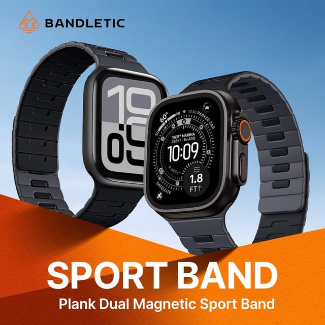 Detalle de Bandletic magnetic Apple Watch strap, 49mm