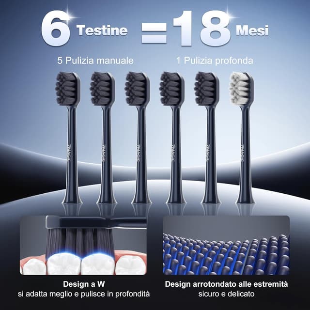 Detalle 2 de Spazzolino sonico 40.000 VPM blu