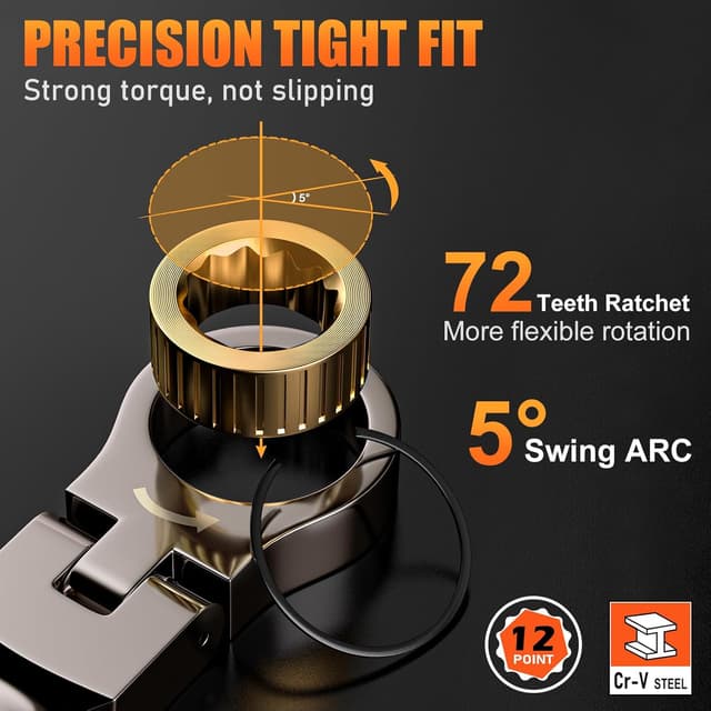 Detalle 1 de SS Shovan ratchet spanner set 8PCS, 8 to 19mm