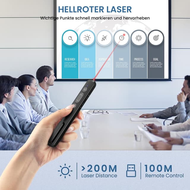 Detalle 2 de Presenter Laserpointer 2 in 1 mit 30 m