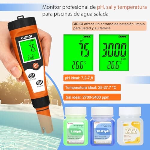 Thumbnail 4 de GIDIGI medidor 7 en 1 de cloro, pH y sal