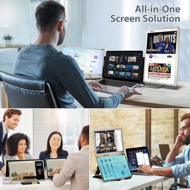 Detalle 2 de Teamgee 15,6 Zoll Laptop Monitor Extender