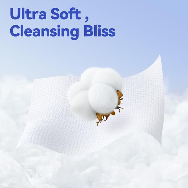 Detalle de Winner Face Towels XL disposable facial towel wipes (100% USDA biobased) – 220 count, 4 pack