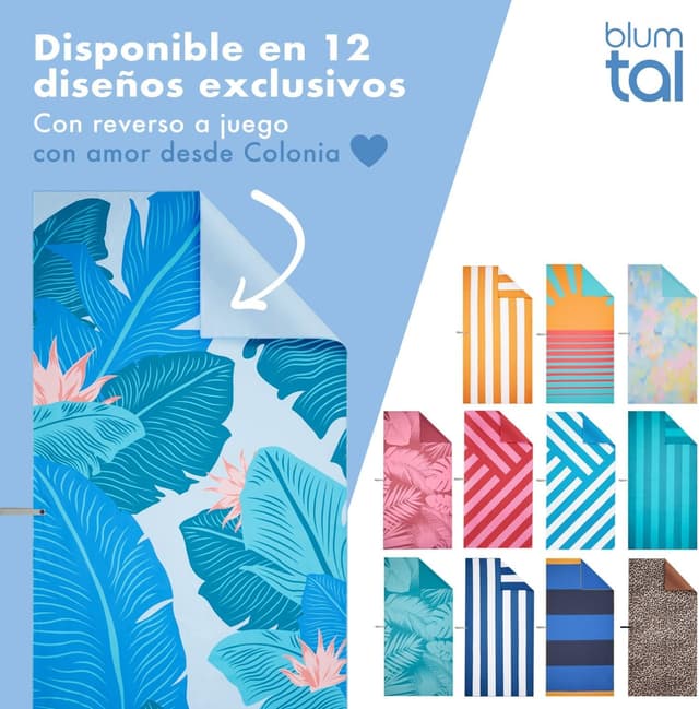 Thumbnail 5 de Blumtal Toalla Microfibra Playa 90x180 cm 🌴 Rápida y Compacta