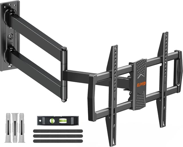 Detalle de ELIVED EV1036 support mural TV extra long à bras articulé (813 mm), VESA 600 x 400, jusqu’à 45 kg