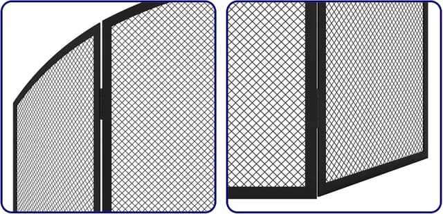 Detalle 2 de Kingson Black Fireplace Guard 96.5x61cm