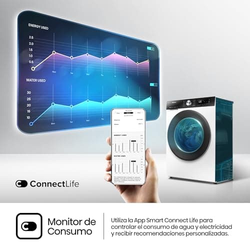 Thumbnail 7 de Hisense WF3S1043BW3: lavadora con vapor, WiFi y función Auto Wash de 10,5 kg