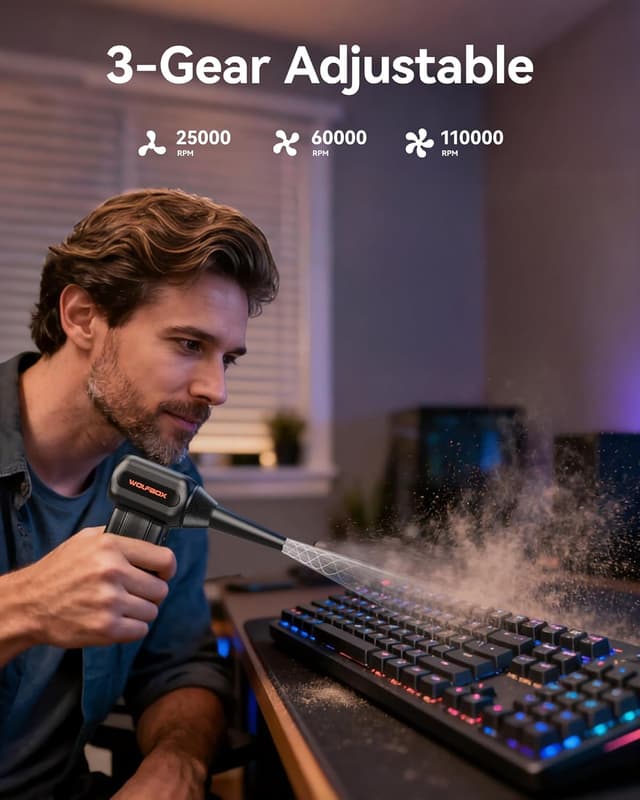 Thumbnail 2 de WOLFBOX MF60 110000 RPM Electric Air Duster