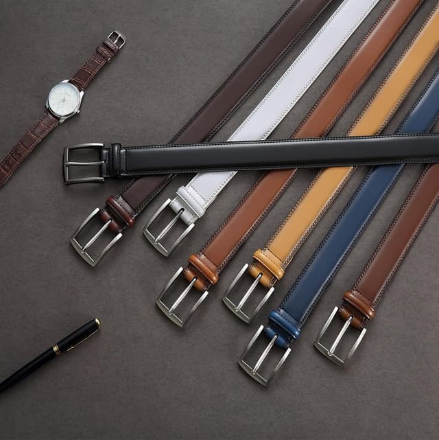 Detalle 1 de YOORAN Ledergürtel Herren 33 mm