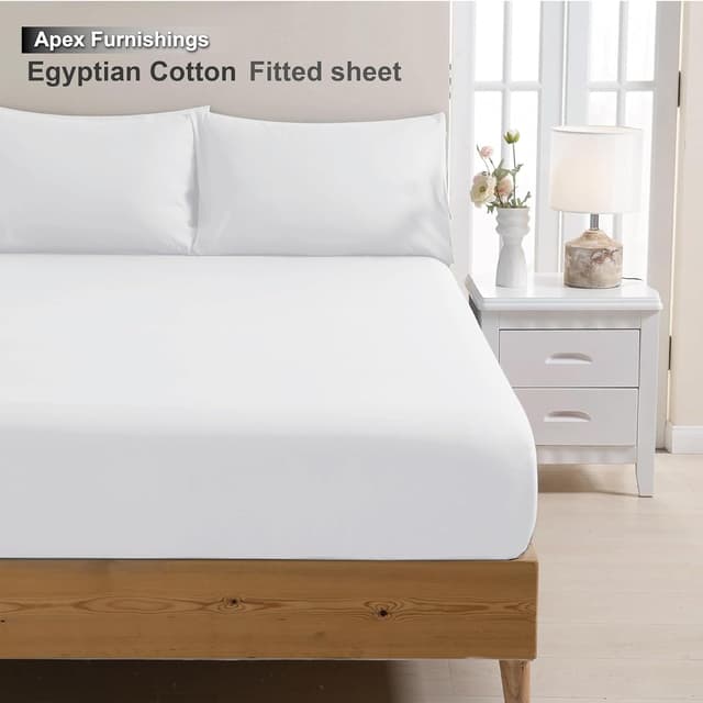 Detalle de Egyptian cotton fitted sheet 300 TC 150x200cm