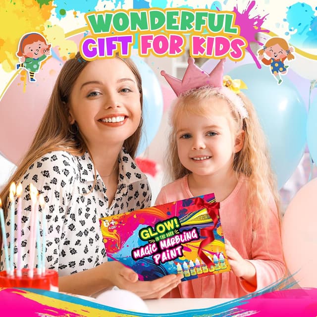 Thumbnail 6 de Hapikids glow water marbling paint 30ml