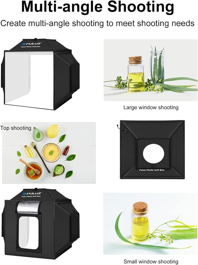 Thumbnail 5 de PULUZ 40×40 cm Fotostudio Set Lichtzelt für Produktfotos