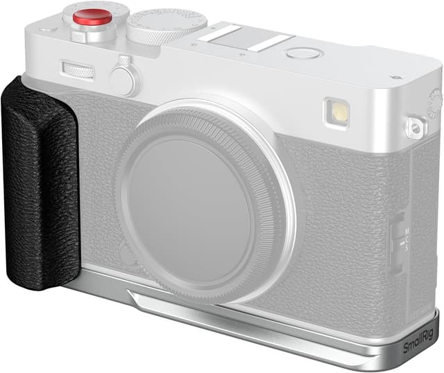 Detalle de SmallRig 5447 X-E5 L-Shape Grip with Arca Quick Release Plate (1/4"-20) & Silicone Handgrip