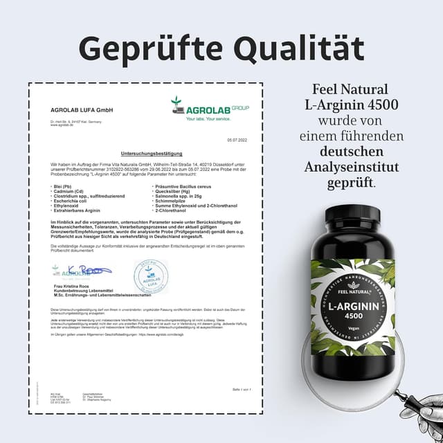 Thumbnail 4 de L-Arginin 4500 mg vegane Kapseln 💊