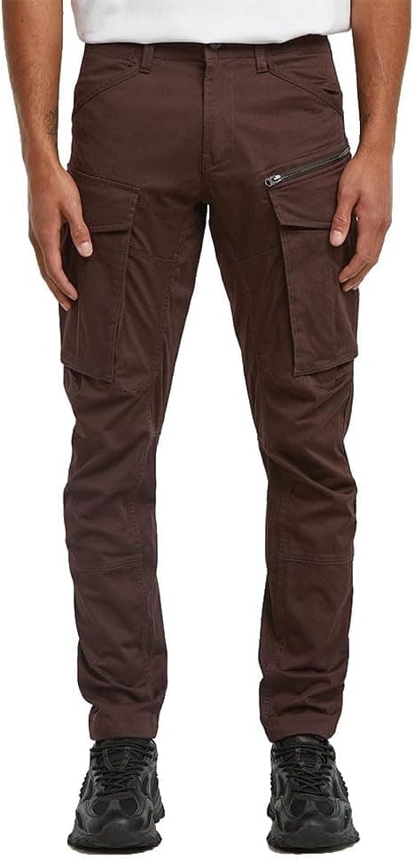 Detalle de G-Star Herren Rovic Zip 3D Regular Tapered Pants – mit Reißverschluss am Hosenschlitz