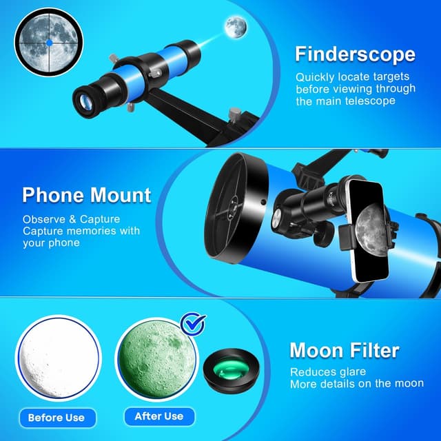 Detalle de Gaterda 150EQ Newton-Reflektor Teleskop