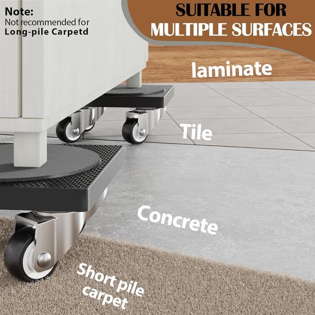 Detalle de ONEON Furniture Movers with Wheels & Lifter Kit (1 1/4" TPE wheels) up to 500 lb