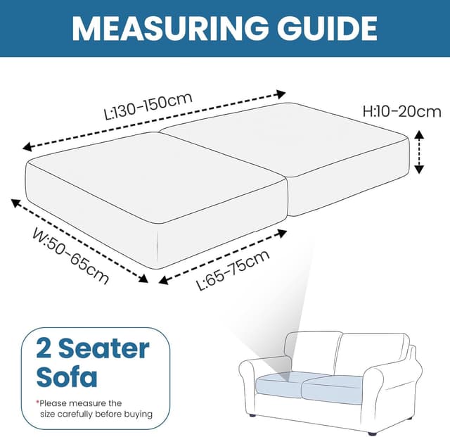 Detalle de Ystyle Copricuscini Divano Elasticizzato universale 1 posto, 2 copricuscini, marrone