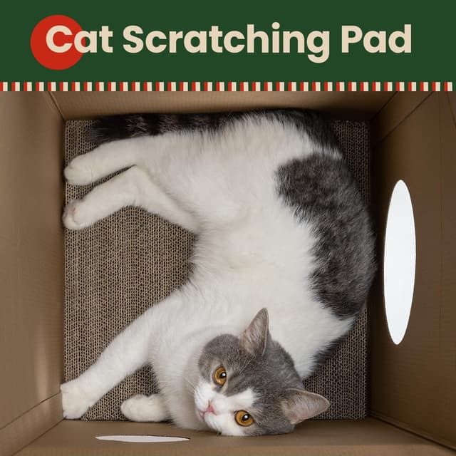 Thumbnail 2 de Conlun Cardboard Cat House Medium 33cm