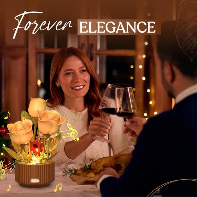 Thumbnail 5 de Bakuva Rose Flower Blocks Set with LED Light