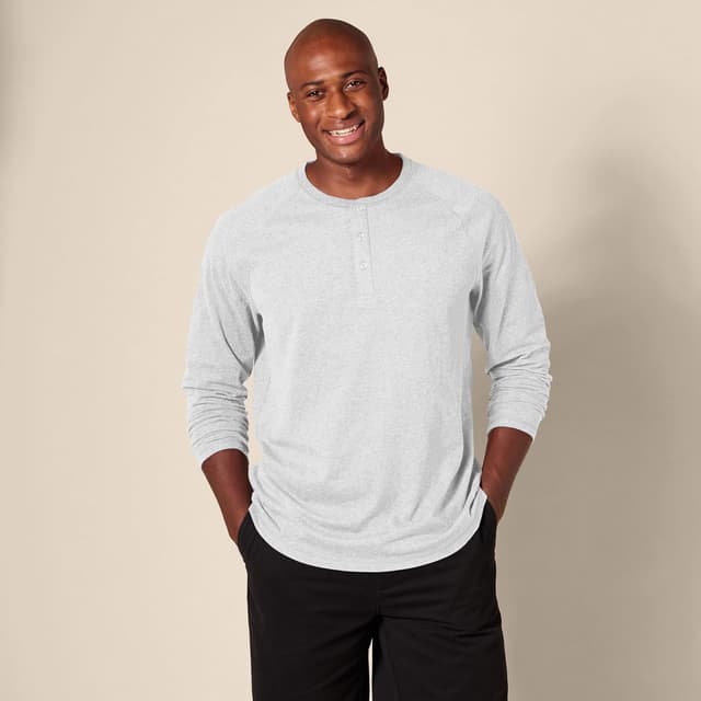 Detalle de Amazon Essentials Henley Shirt Long Sleeve