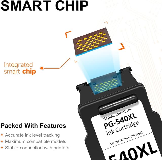 Detalle de Druckerpatronen 540/541 XL Multipack (PG 540 XL Schwarz, 541 XL Farbe) – kompatibel für Canon Pixma