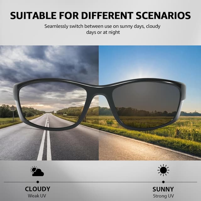 Detalle de Myiaur Photochromic Running Sunglasses with Polarised UV400 Lenses
