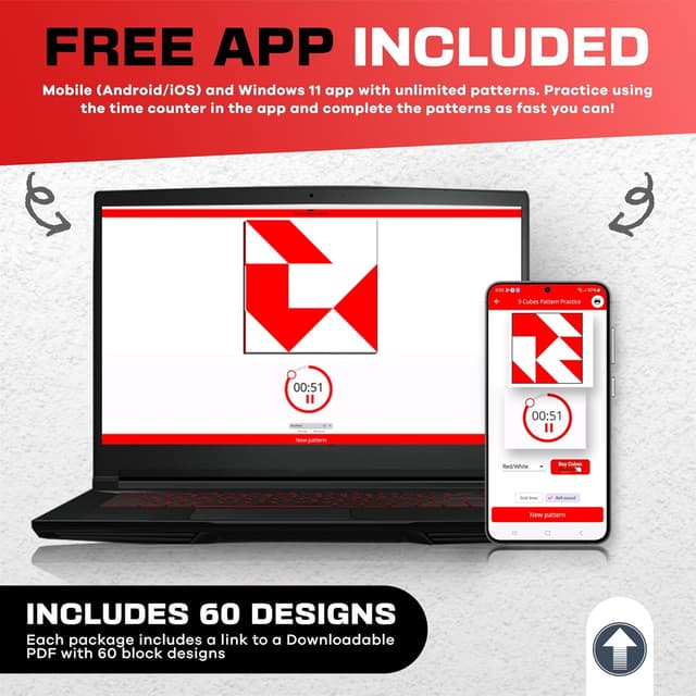 Thumbnail 4 de PrfcNL Blocchi di prova IQ 9 cubi in legno