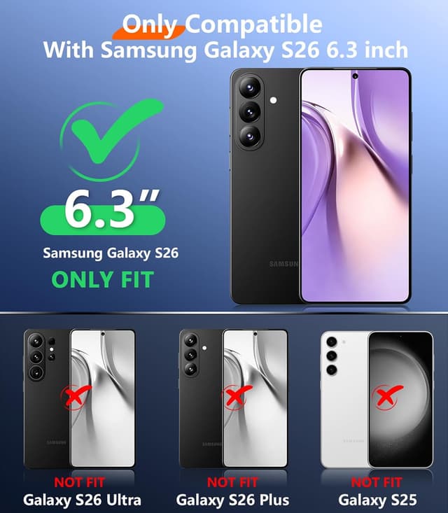 Detalle 2 de Temdan Waterproof Case for Samsung Galaxy S26 (6.3") — IP68, Built-in Screen & Lens Protection, Military Shockproof Design (Black, 2026)