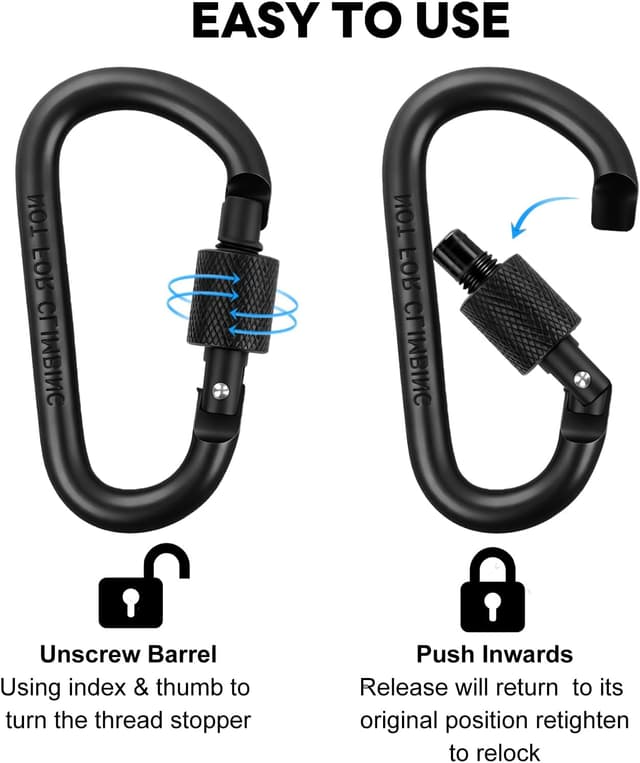 Detalle 2 de Flintronic 10PCS Mosquetones