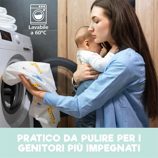 Thumbnail 6 de Set Lenzuola Next To Me 3-in-1 Volpe (2 lenzuola + 1 coprimaterasso impermeabile) 55 x 90 cm