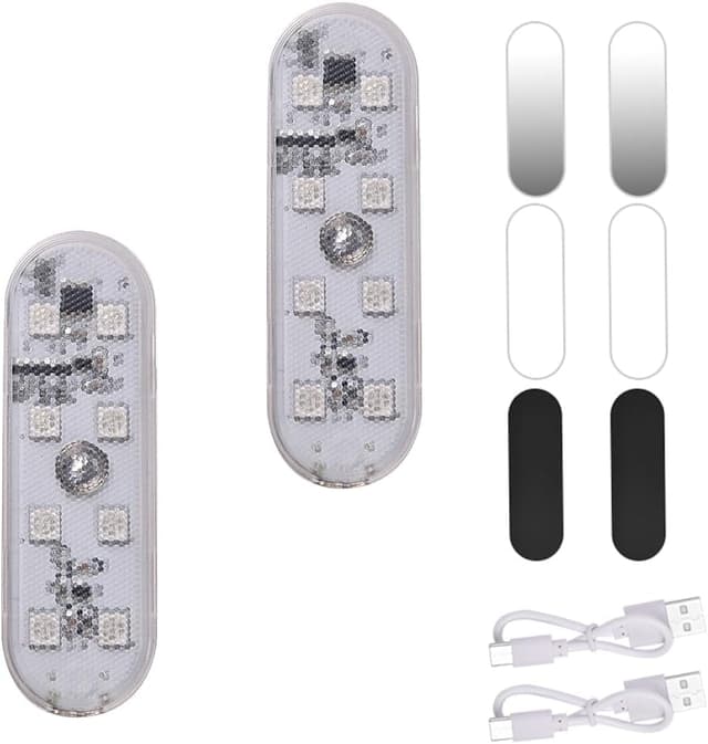 Imagen de URAQT Luce notturna LED per auto 8 LED, 2 pezzi en OfertitasTOP