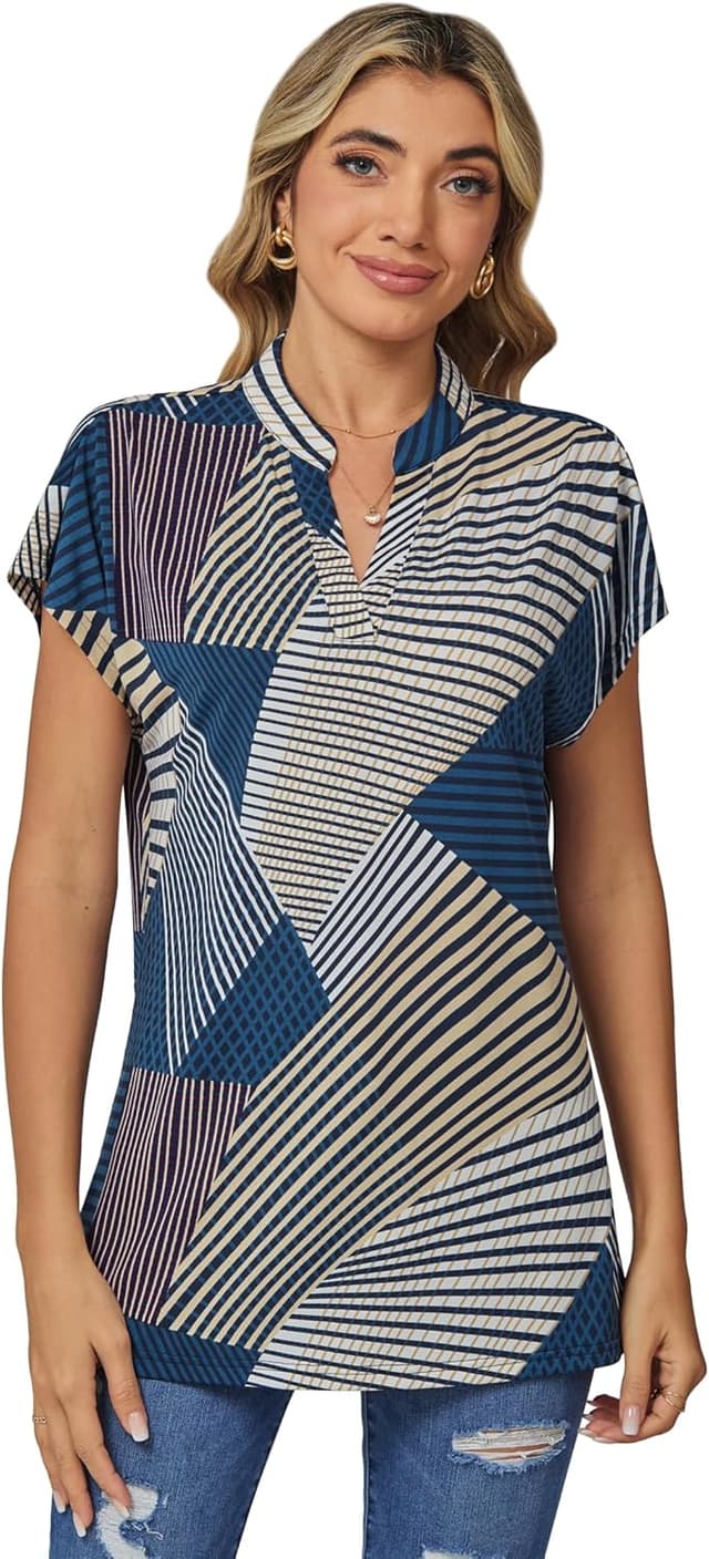 Detalle 2 de DJT Damenbluse mit V-Ausschnitt, 5% Elasthan