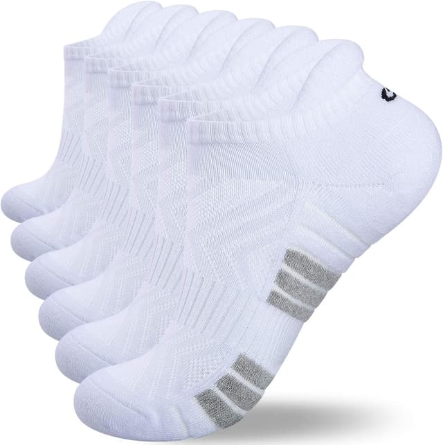 Detalle de anqier Sneaker Socken 6 Paar Kurz Gepolstert