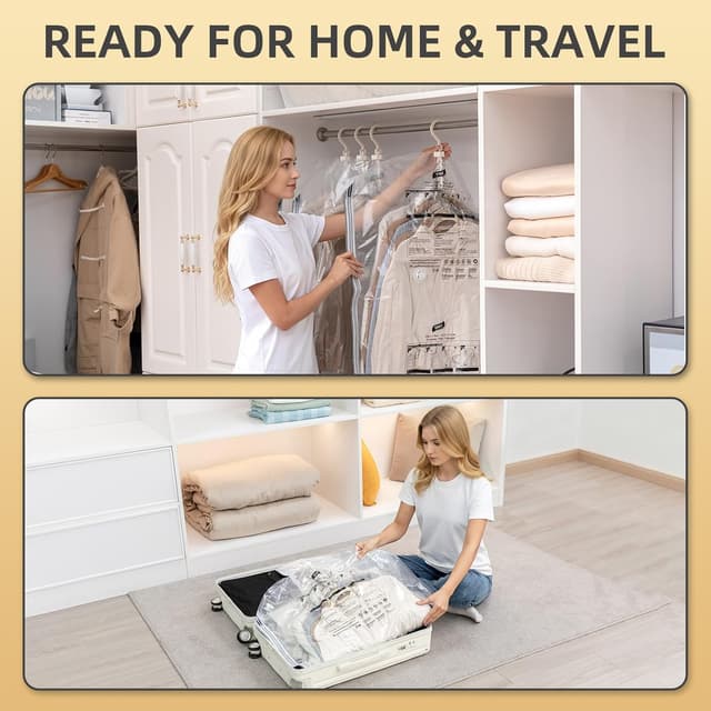 Thumbnail 6 de TAILI Hängende Vakuumbeutel für Kleidung (4er-Set) mit Kleiderhaken – Vakuumierbeutel zum Platzsparen