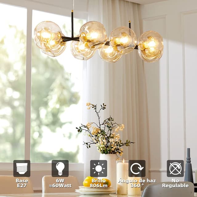 Detalle 2 de LVWIT G45 Bombillas LED Filamento E27 6u 5,5W 806lm 2700K