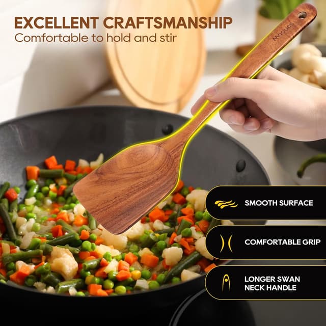 Detalle 2 de Wooden Spoons 10-Piece Teak Set