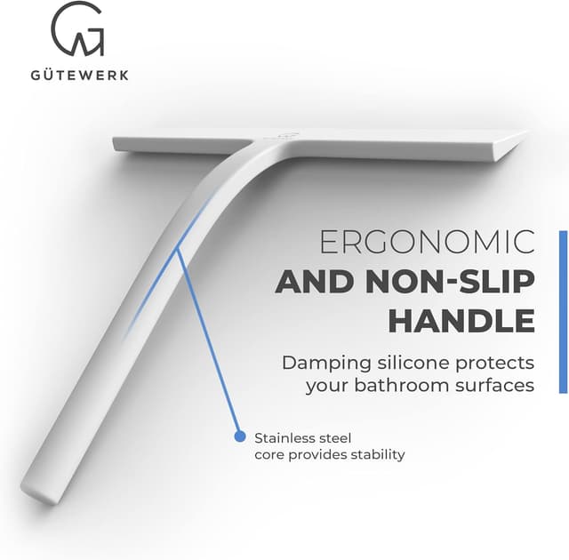 Thumbnail 1 de Rasqueta de Cristales para Ducha 23 cm, Silicona y Acero Inoxidable