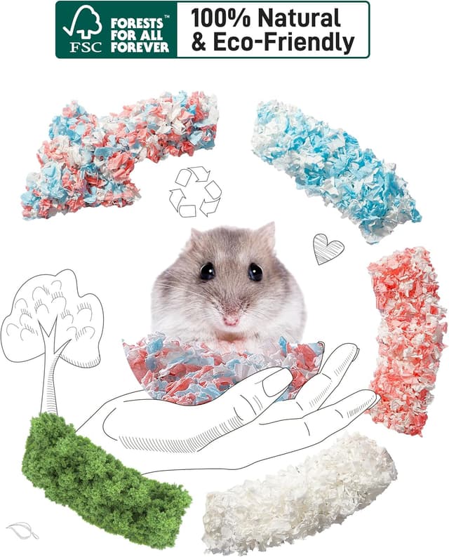 Detalle de BUCATSTATE Hamster Bedding 50L (99% dust-free & odour control) for small animal cages