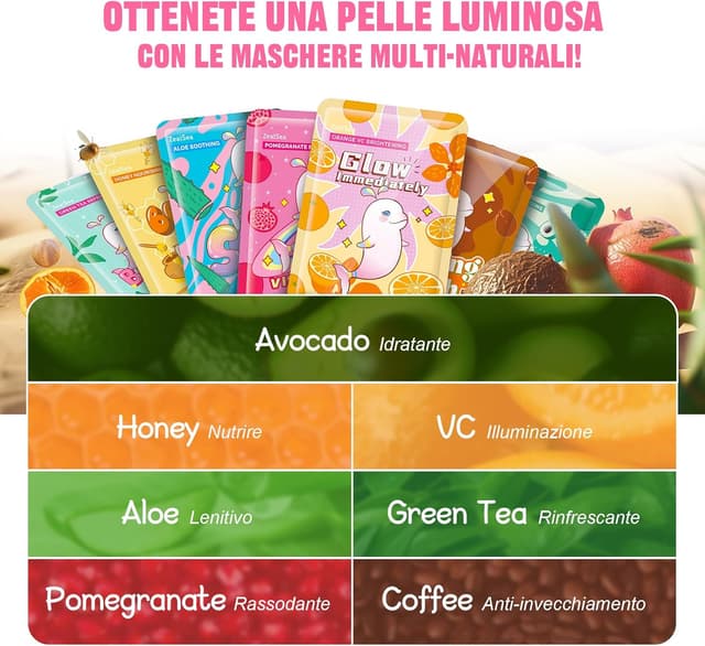 Thumbnail 3 de ZealSea Maschera Viso Idratante 7pz 🎭