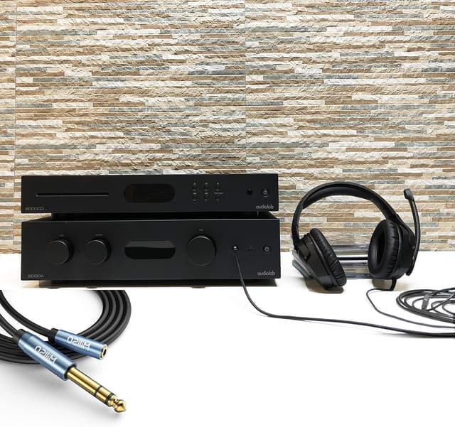 Detalle de MillSO 6.35mm to 3.5mm Stereo Adapter (3M Aux Audio Cable) for Headphones, Speakers & Home Cinema