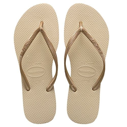 Thumbnail 2 de Havaianas Slim (Mini Me) Sandalias Niñas Sand Grey/Light Golden 🌟