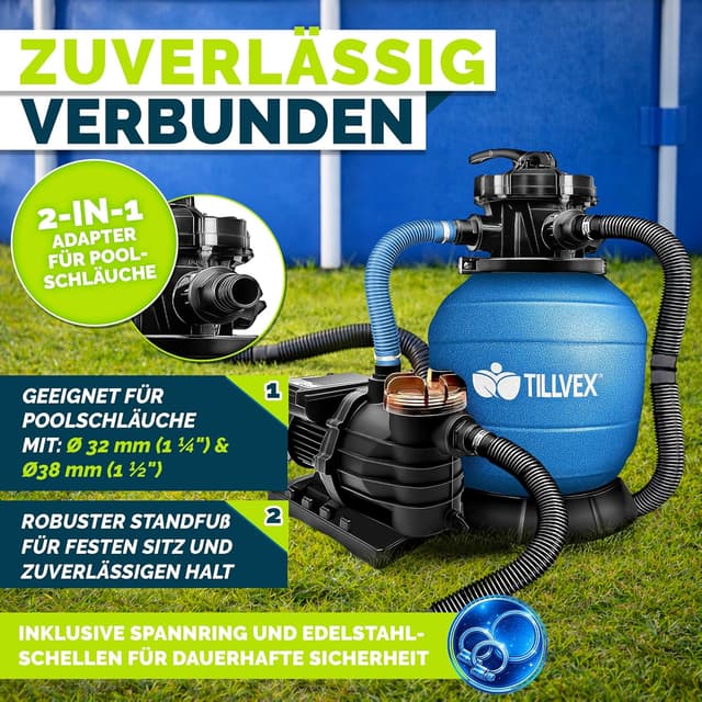 Thumbnail 5 de tillvex Sandfilteranlage Pool 13200 L/h