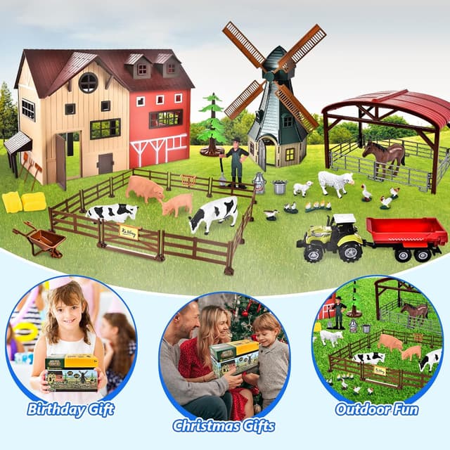 Detalle de JONRRYIN fattoria in legno 33 pezzi