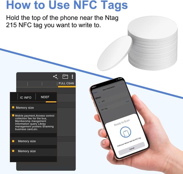Thumbnail 5 de OFFCUP NFC Tarjetas 30pc NTAG215 programables