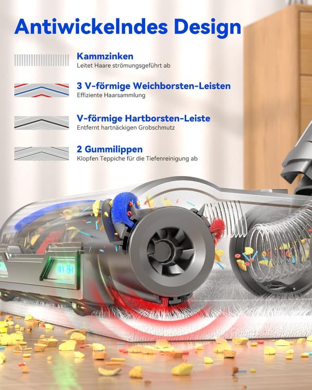 Detalle 2 de Huhuba H9 Akku Staubsauger 58.000 Pa