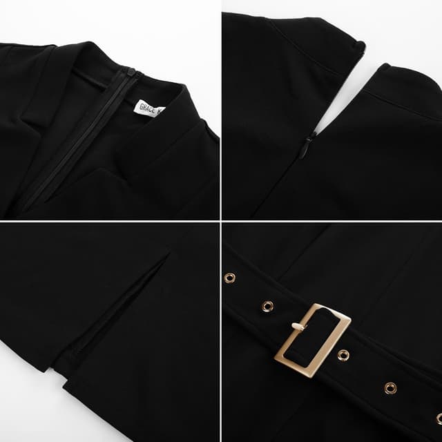 Thumbnail 5 de GRACE KARIN Women's Bodycon Sheath Dress with Belt ๐