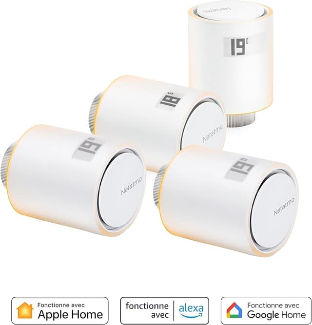Detalle 2 de Netatmo Paquete de 4 Cabezales Termostáticos Inteligentes 🌡