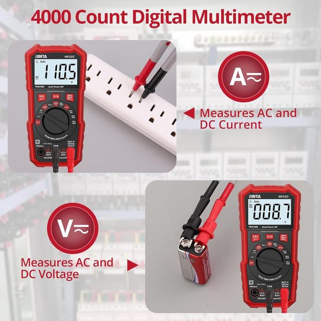 Detalle 2 de BINTA Digital Multimeter 4000-count auto-ranging 📟