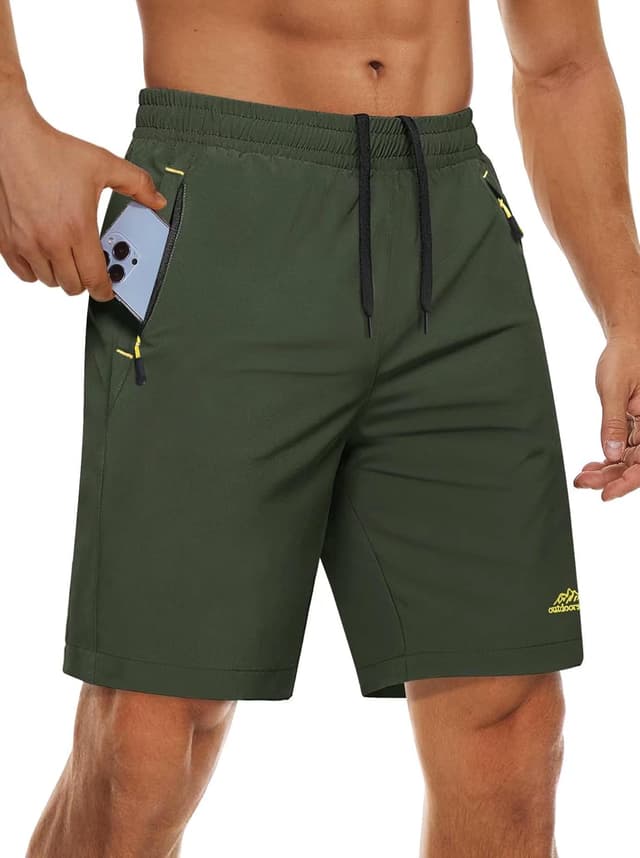 Thumbnail 6 de MAGCOMSEN men’s gym shorts with zip pockets (quick-dry, stretch) for running, hiking and training